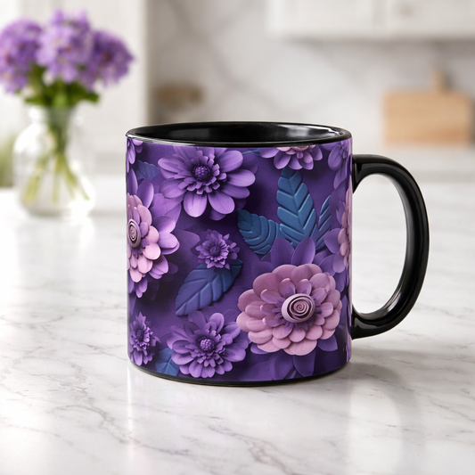 Purple Flowers - Mug