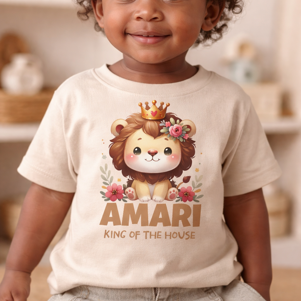 Personalised King Of The House - Kid's T Shirt