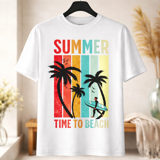 Summer Time To Beach - T Shirt