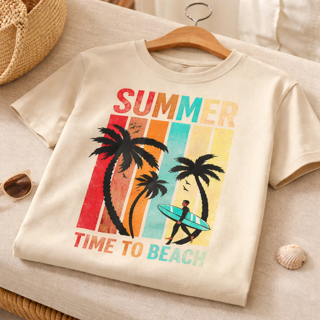 Summer Time To Beach - T Shirt