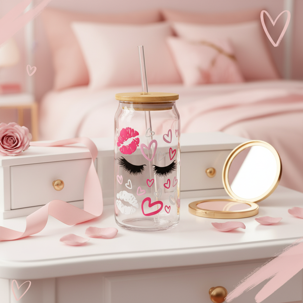 Hearts - Glass Tumbler