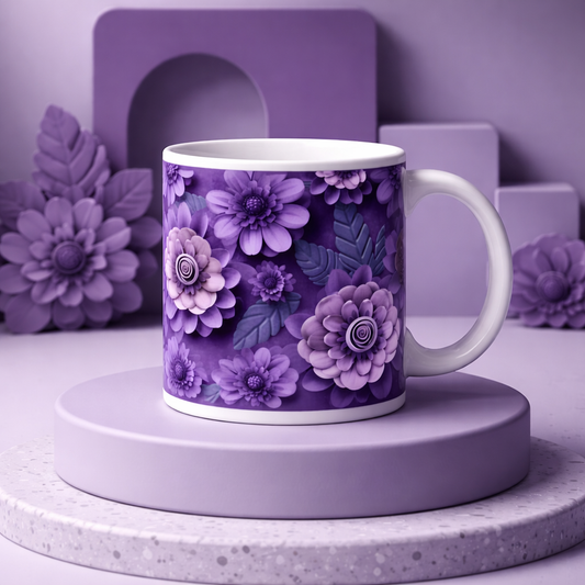 Purple Flowers - Mug