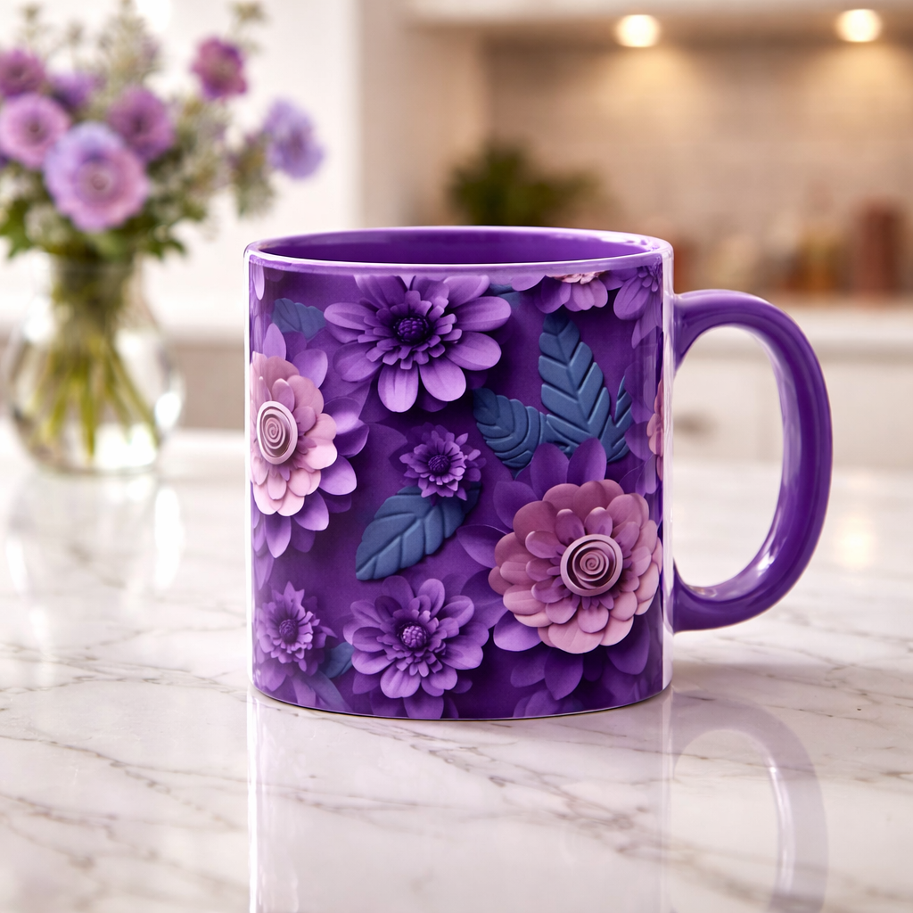 Purple Flowers - Mug