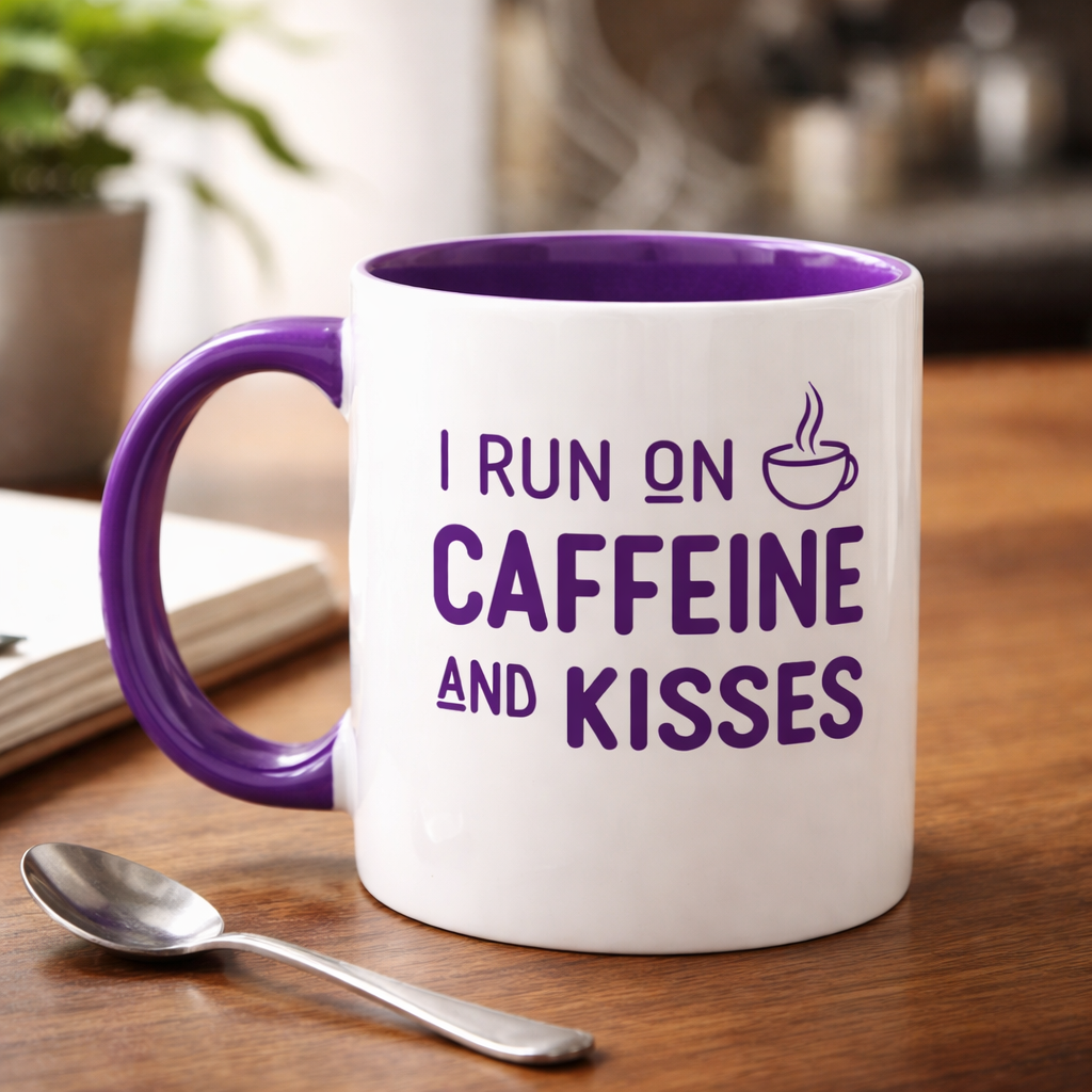 I Run On Caffeine & Kisses - Mug