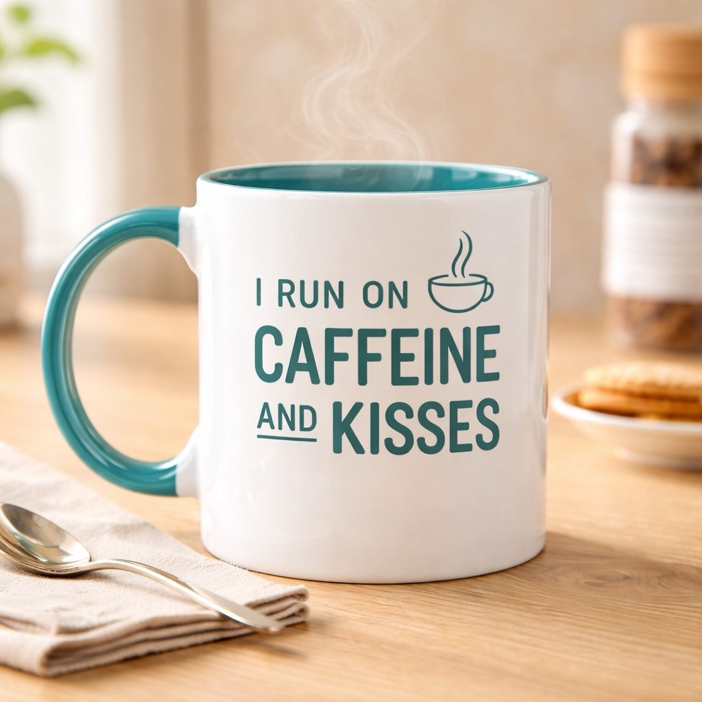 I Run On Caffeine & Kisses - Mug