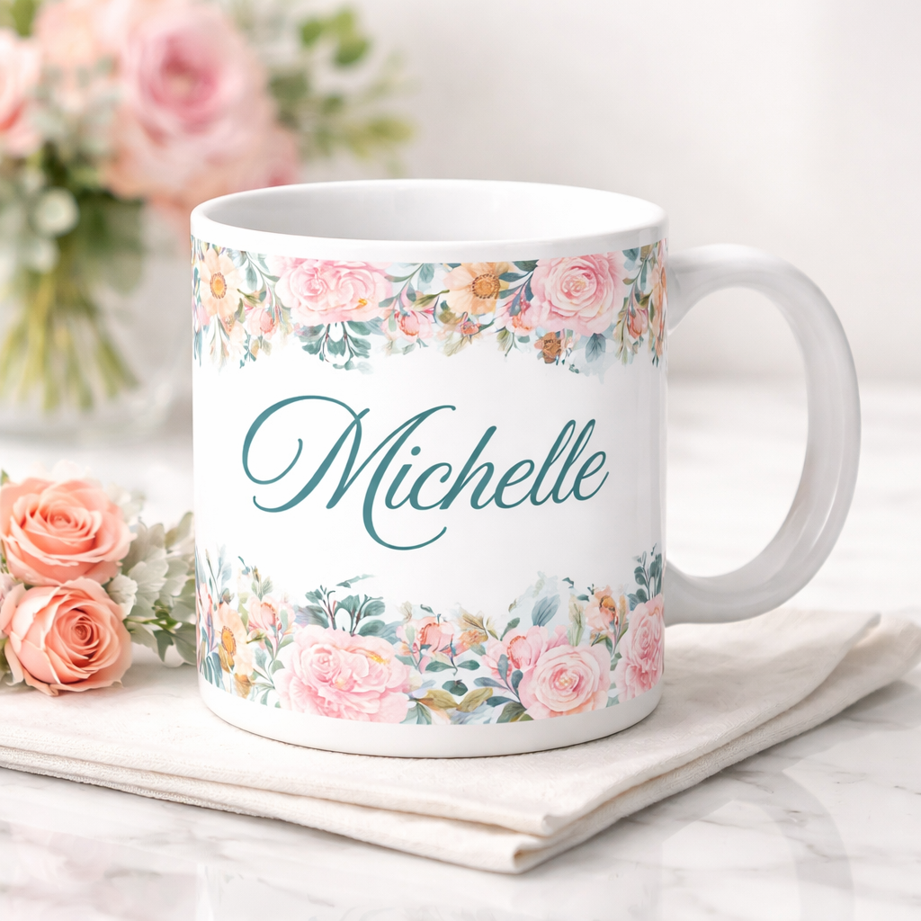 Personalised Flower - Mug