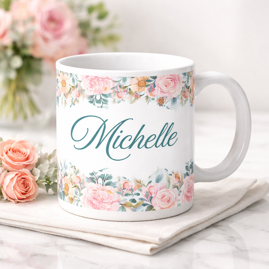 Personalised Flower - Mug