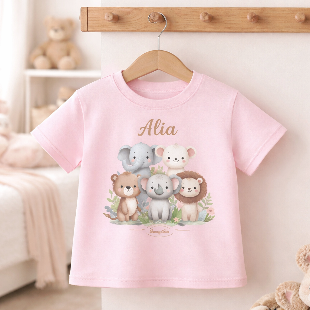 Personalised Animals - Kid's T Shirt