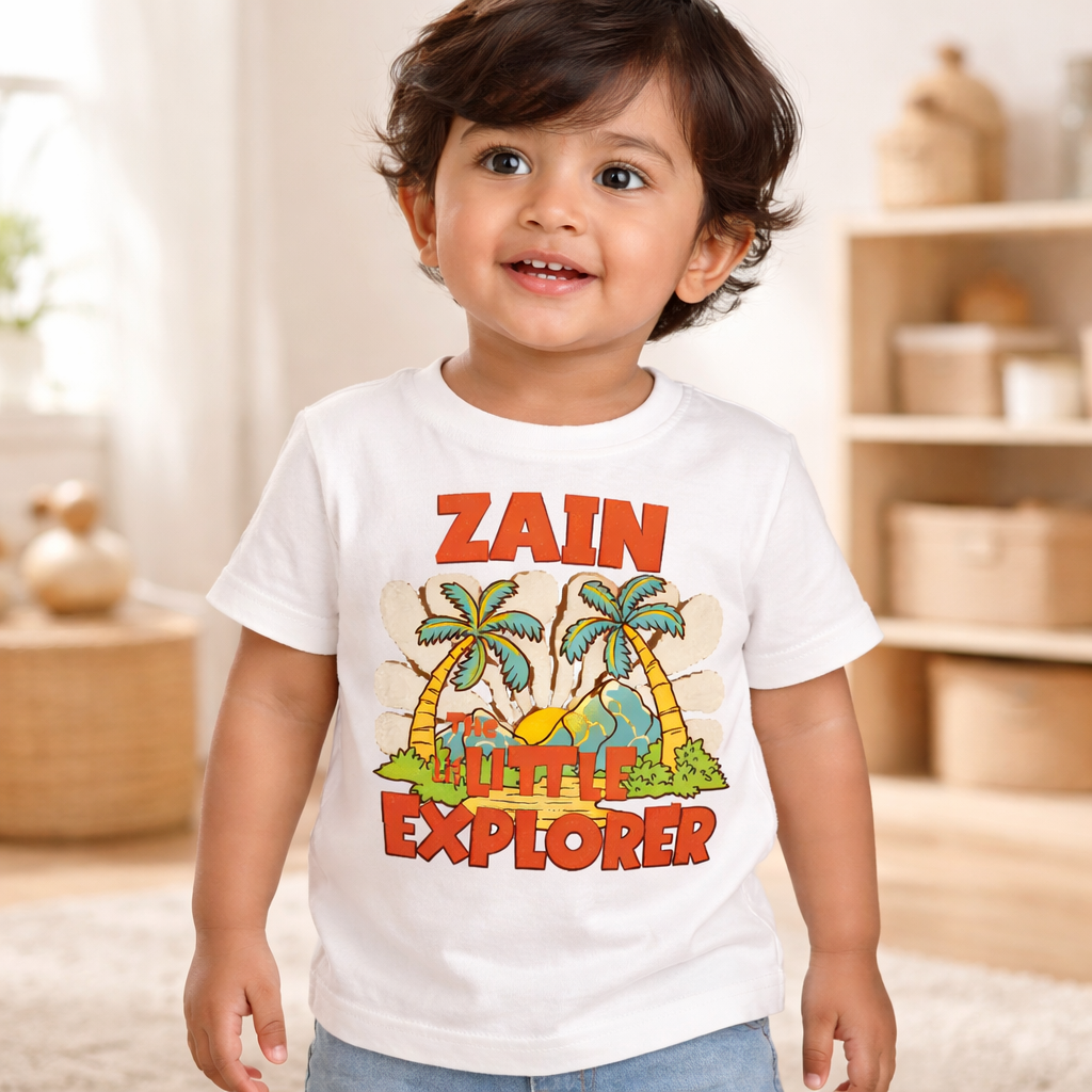 Personalised Little Explorer - Kid's T Shirt