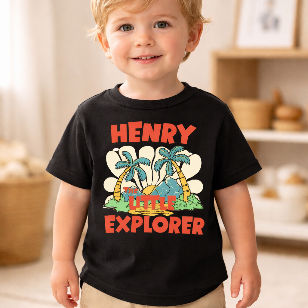 Personalised Little Explorer - Kid's T Shirt