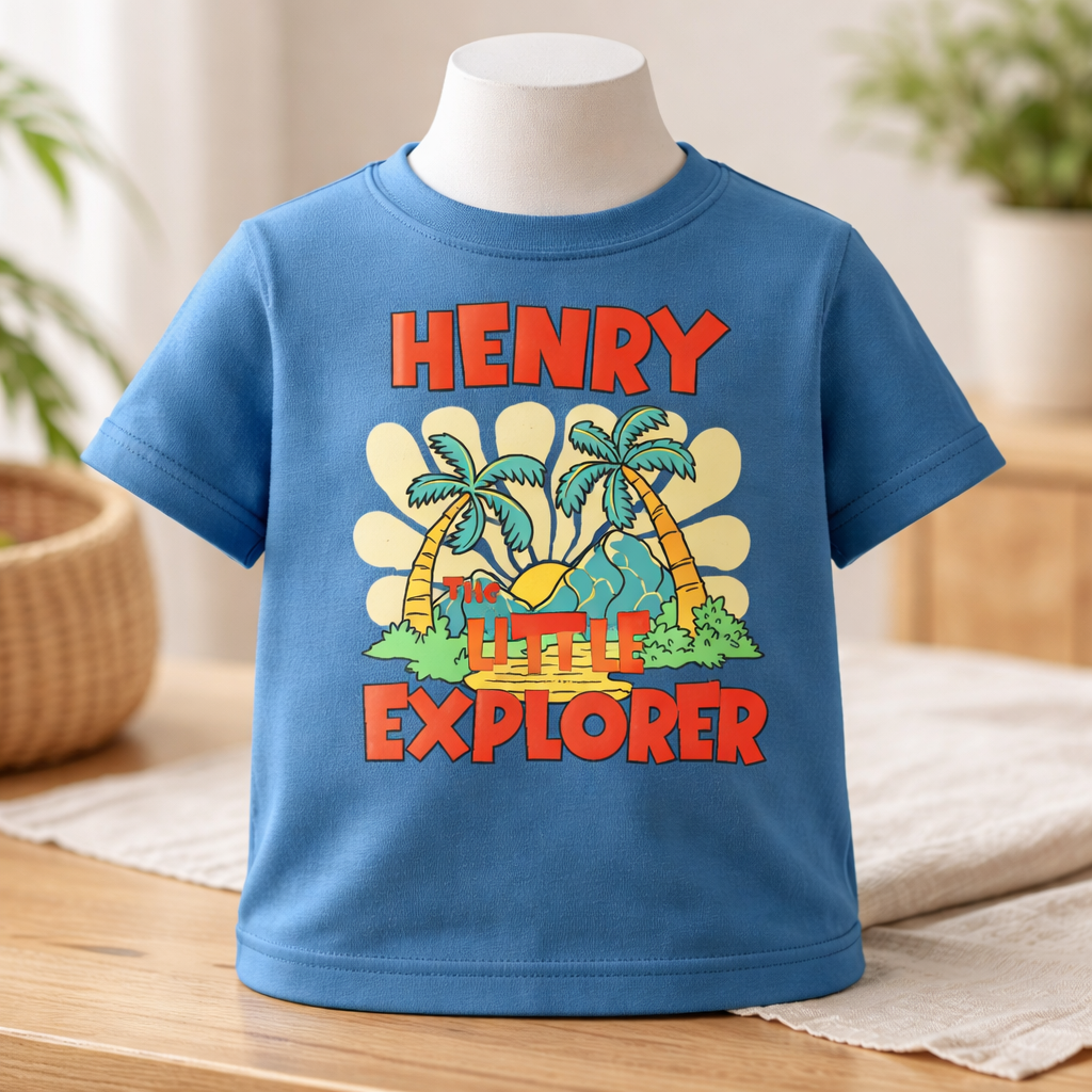 Personalised Little Explorer - Kid's T Shirt