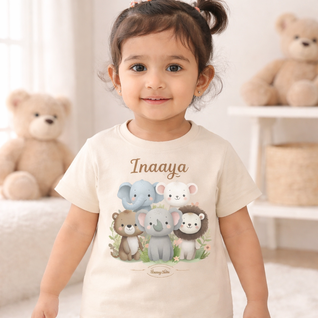 Personalised Animals - Kid's T Shirt