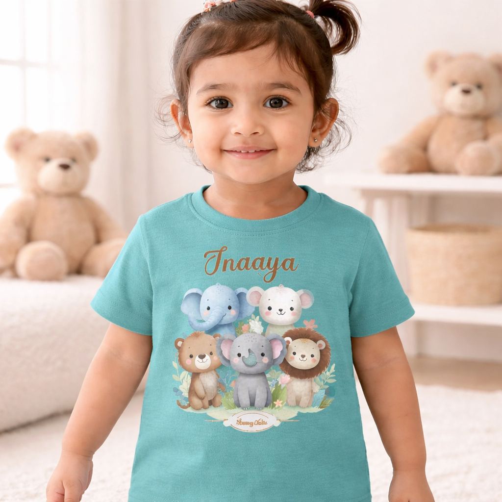 Personalised Animals - Kid's T Shirt