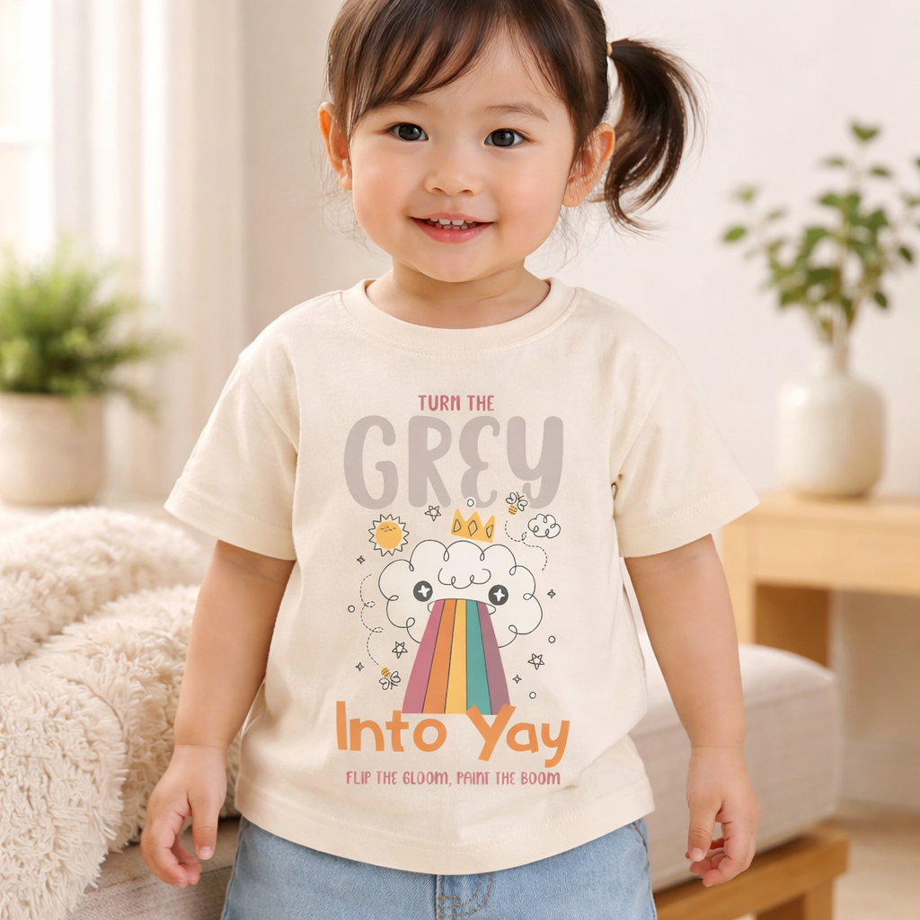 Turn Grey Into Yay - Kid's T Shirt