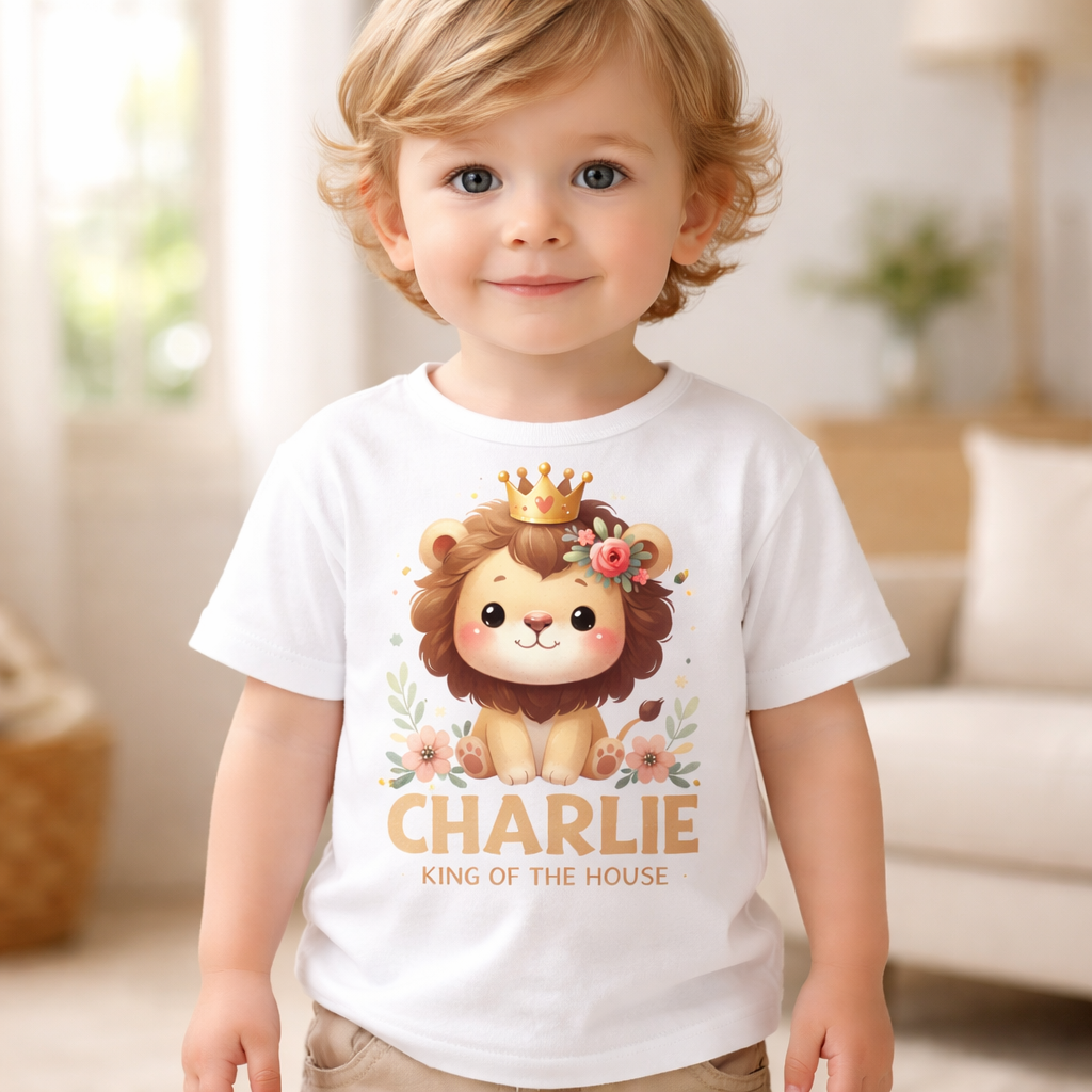 Personalised King Of The House - Kid's T Shirt