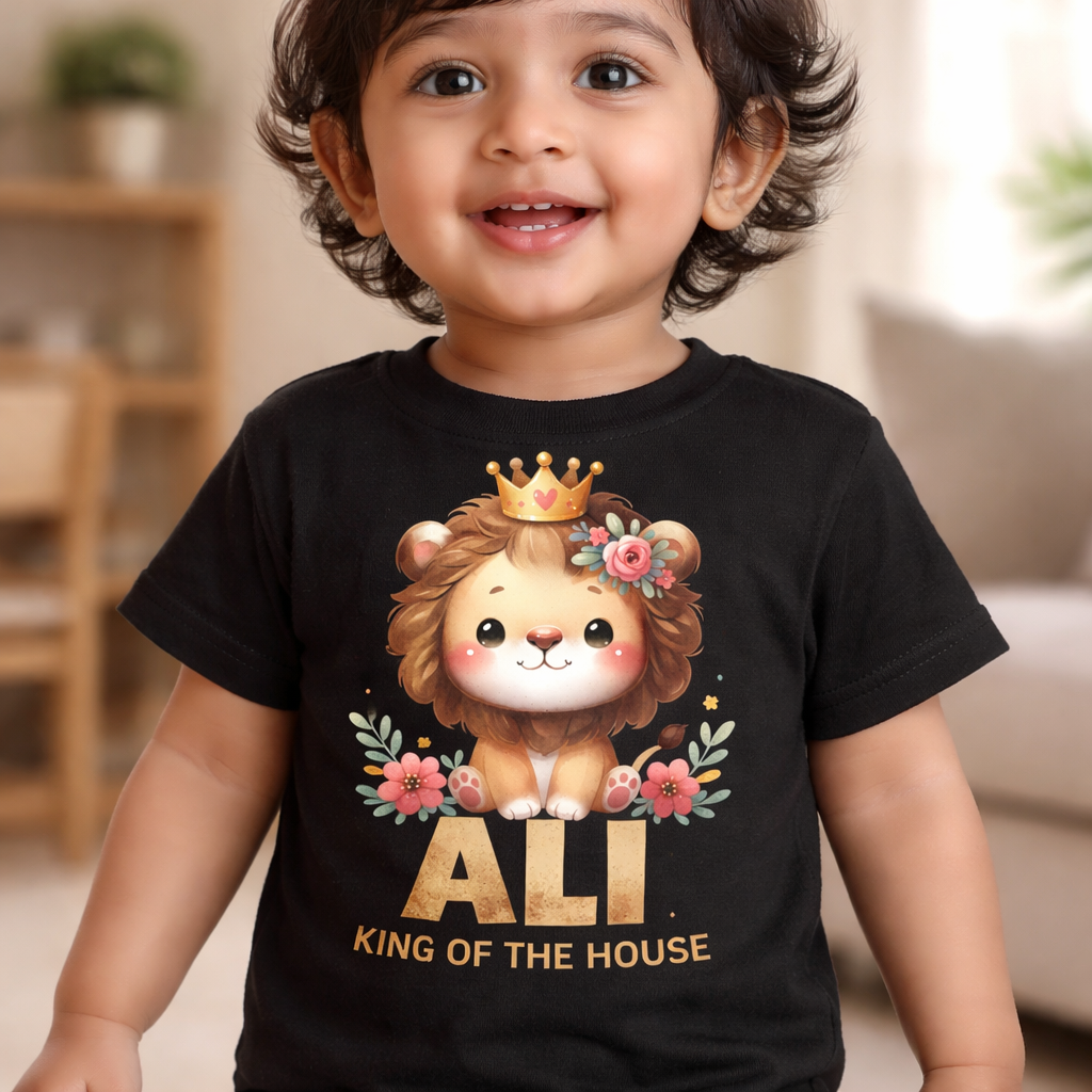 Personalised King Of The House - Kid's T Shirt