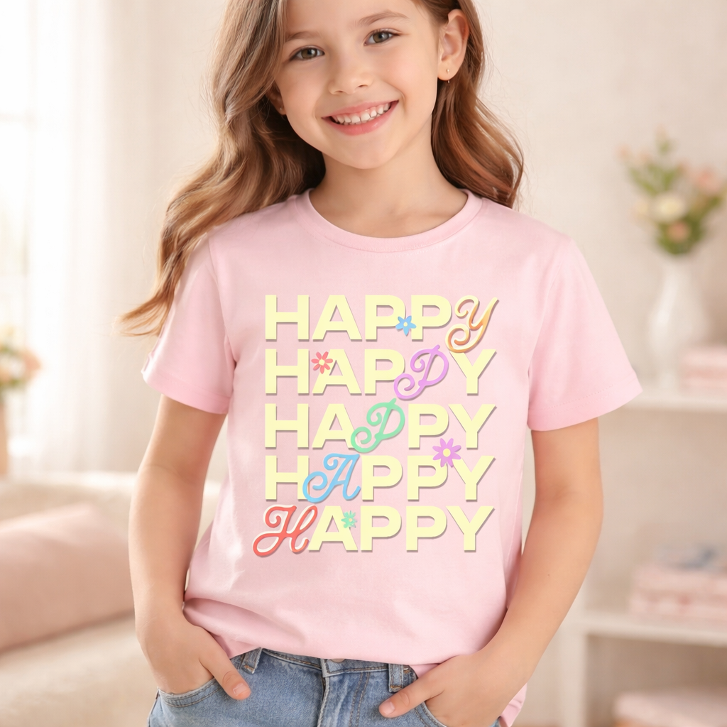 Happy - Kid's T Shirt
