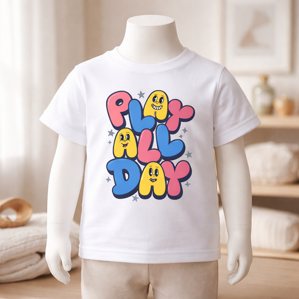 Play All Day - Kid's T Shirt