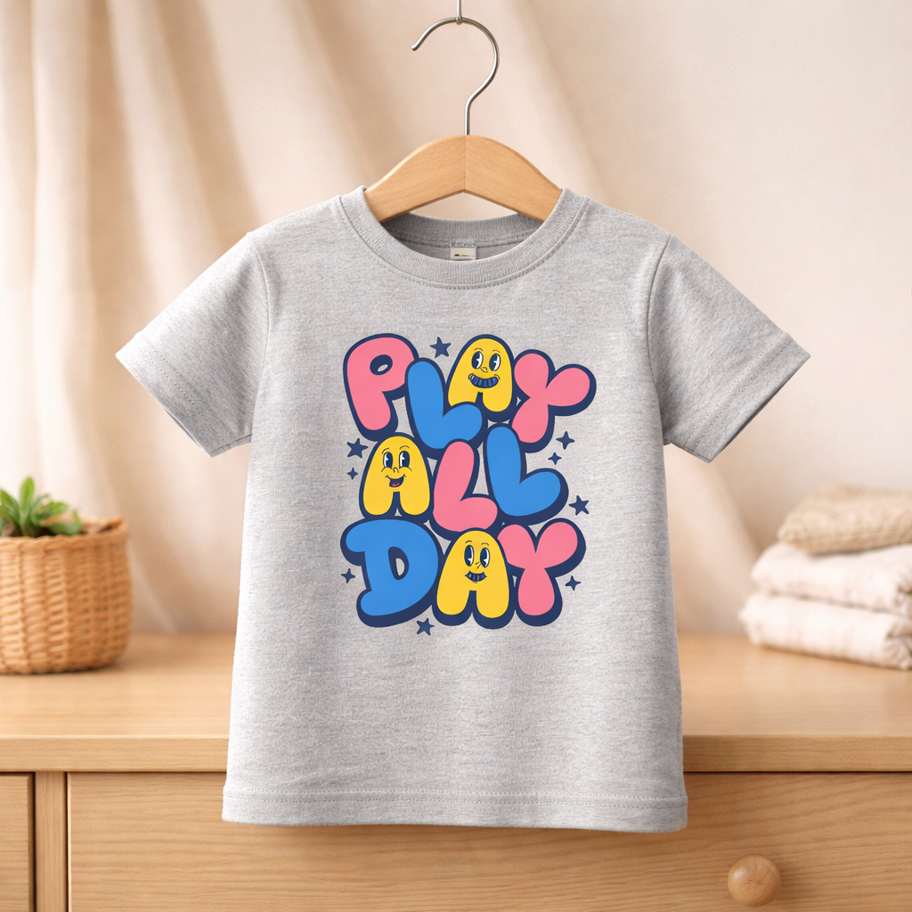 Play All Day - Kid's T Shirt