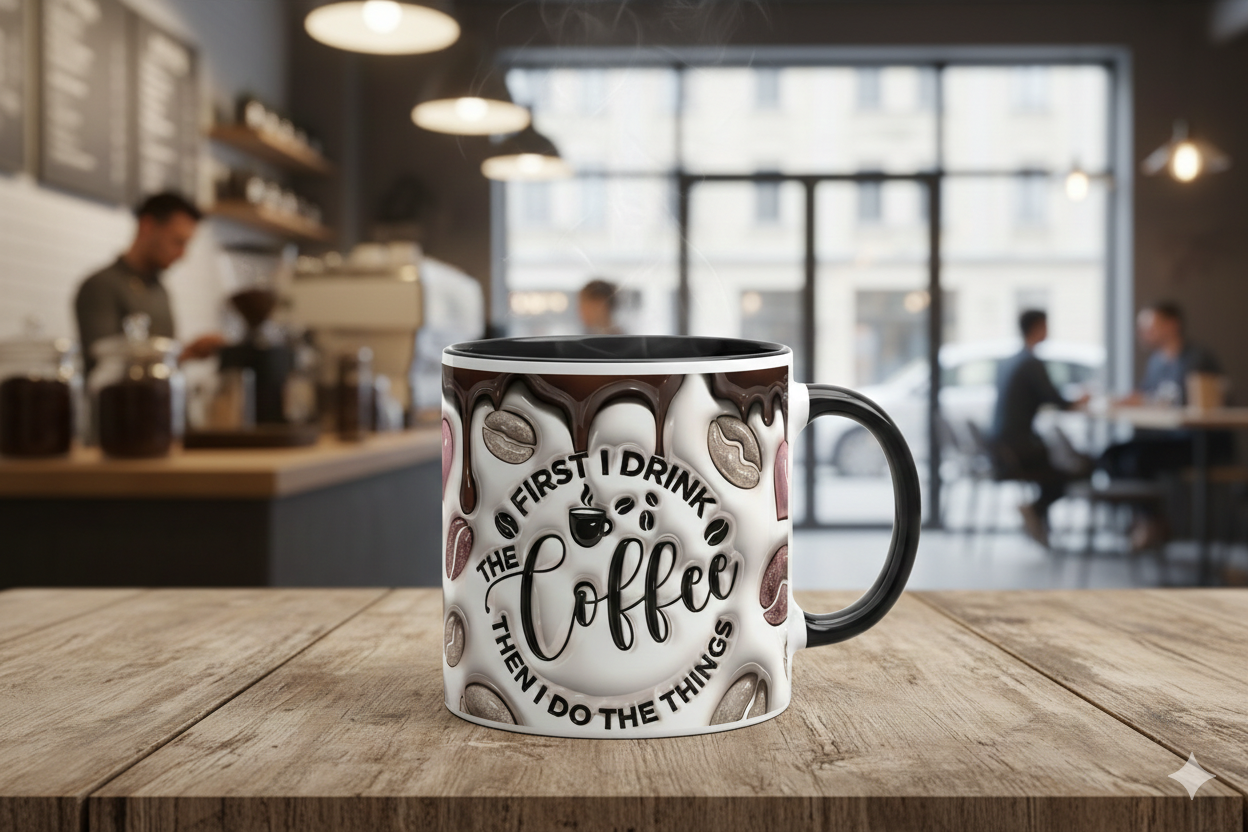 First I Drink The Coffee - Mug