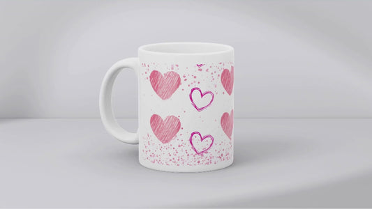 Glitter Hearts - Mug