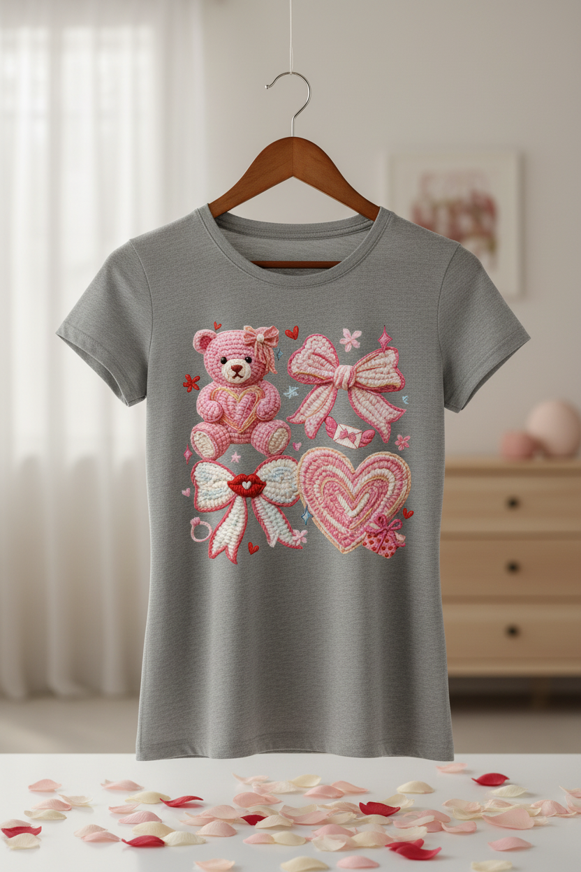 Pink Teddy - T Shirt