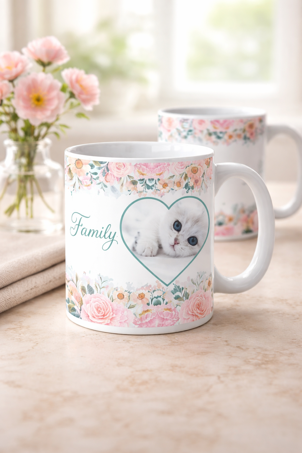 Personalised Photo Flower - Mug