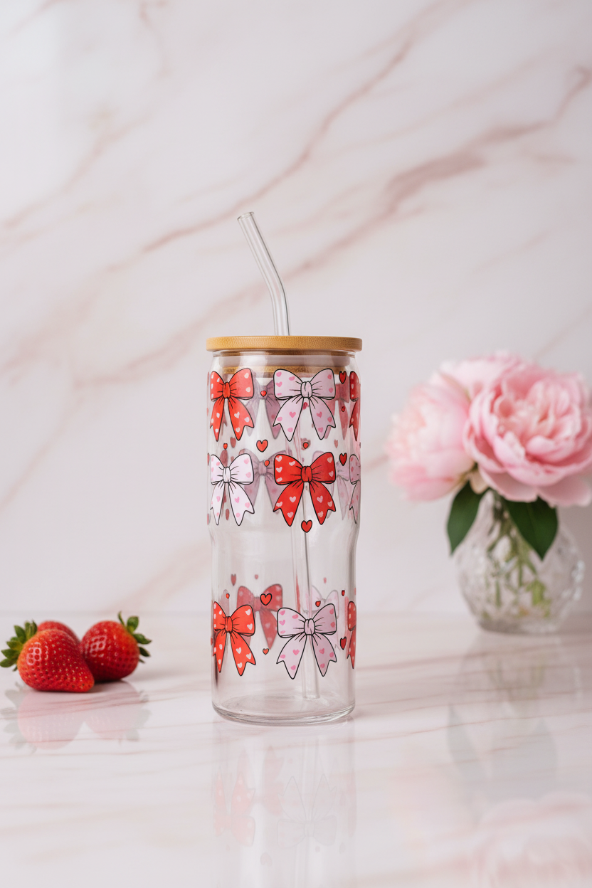 24oz Glass Tumbler With Handle