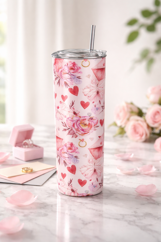 Flowers & Hearts - Tumbler