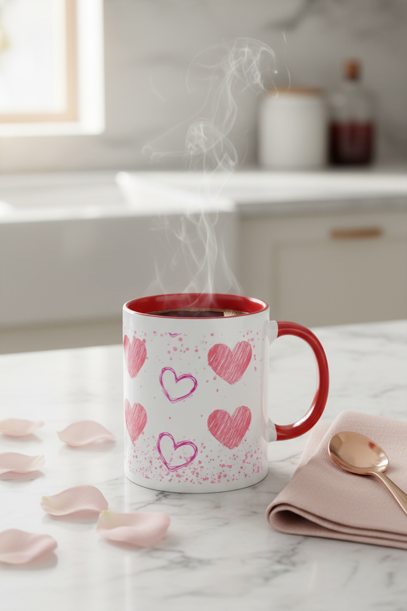 Glitter Hearts - Mug