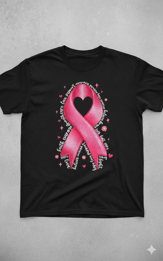Breast Cancer Bow - T Shirt