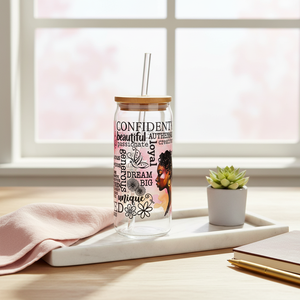 Positive Affirmation - Glass Tumbler