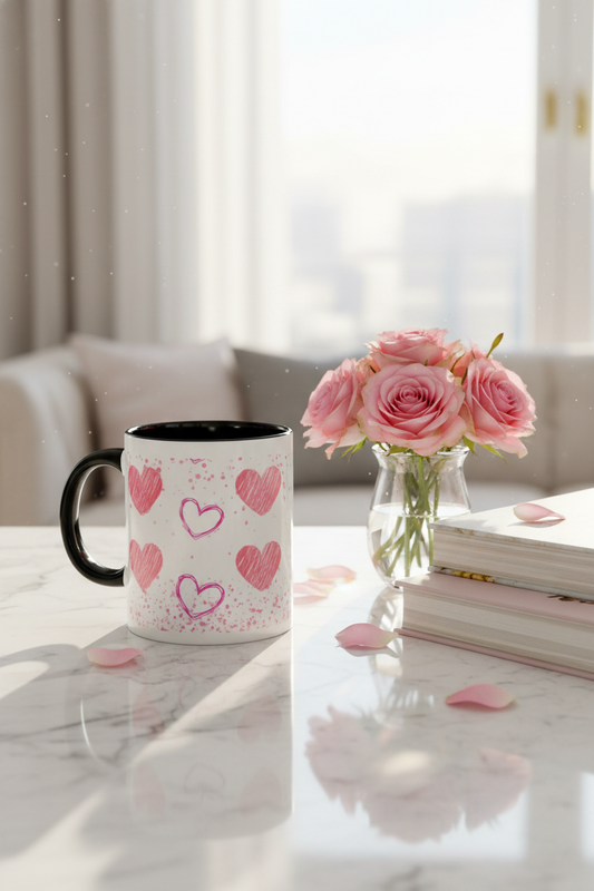 Glitter Hearts - Mug