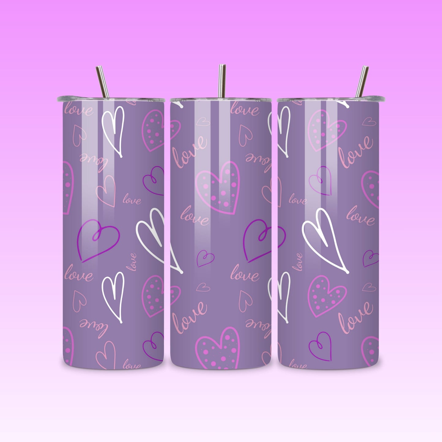 Purple Hearts - Tumbler