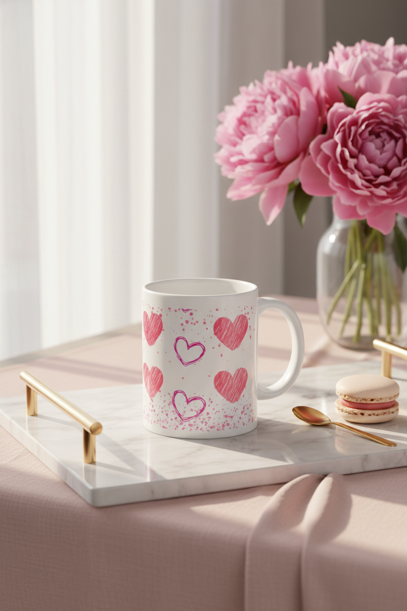 Glitter Hearts - Mug