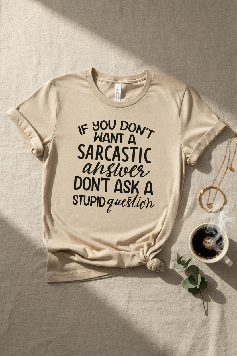 Sarcastic Answer Stupid Question - T Shirt