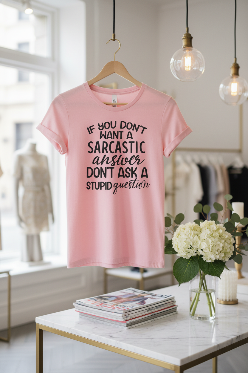 Sarcastic Answer Stupid Question - T Shirt