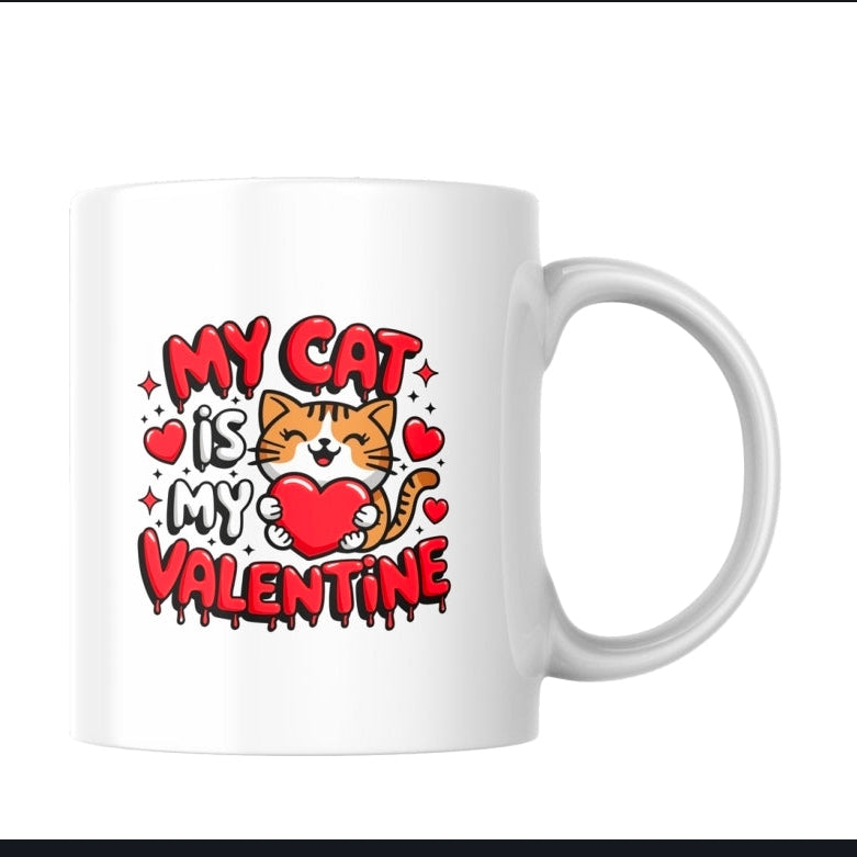 My Cat Is My Valentine - Mug