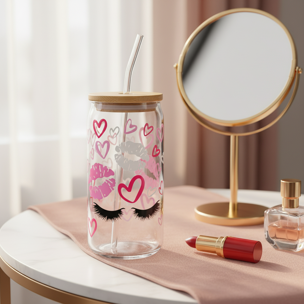 Hearts - Glass Tumbler