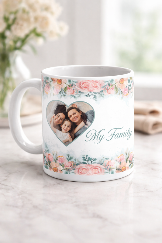 Personalised Photo Flower - Mug