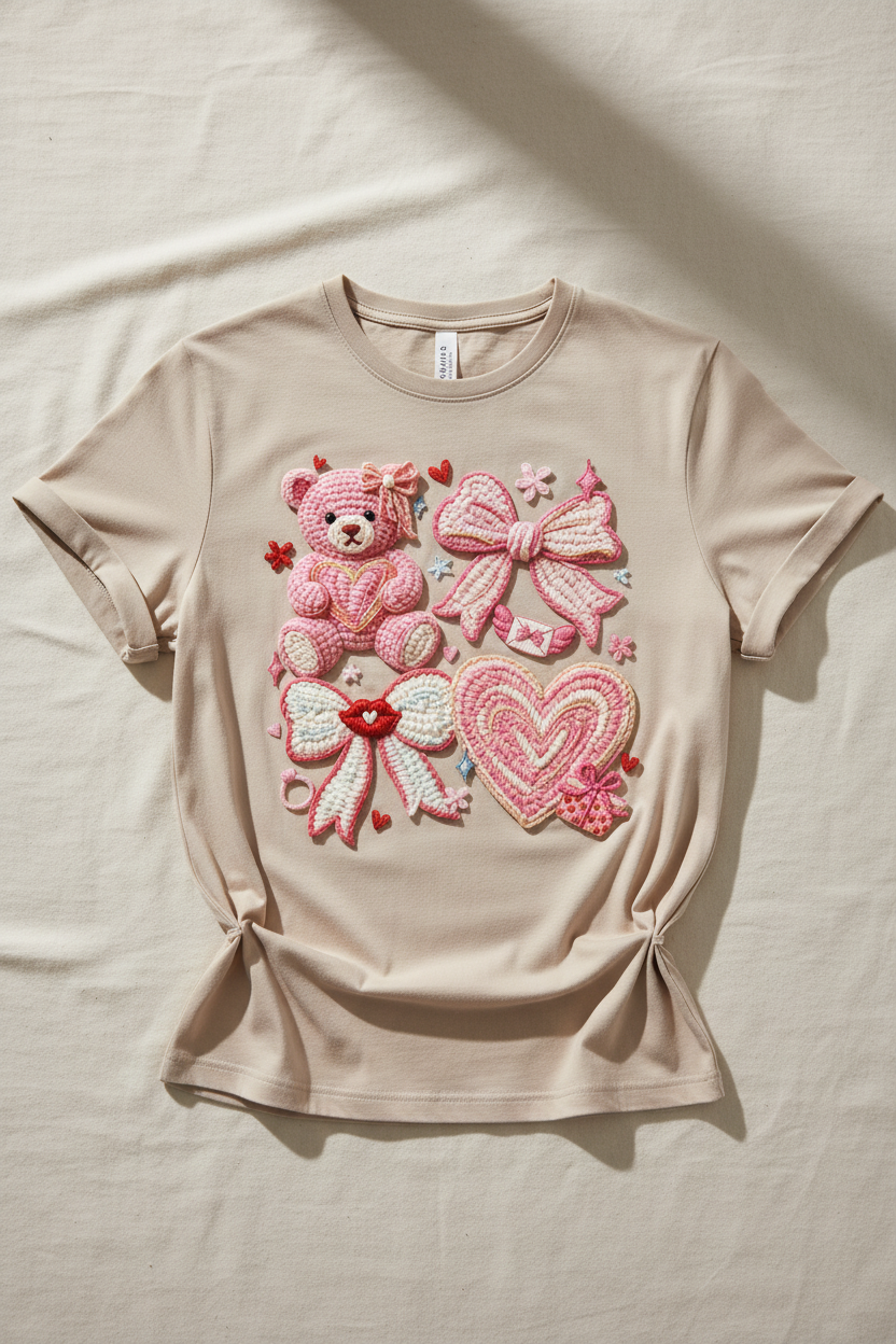 Pink Teddy - T Shirt