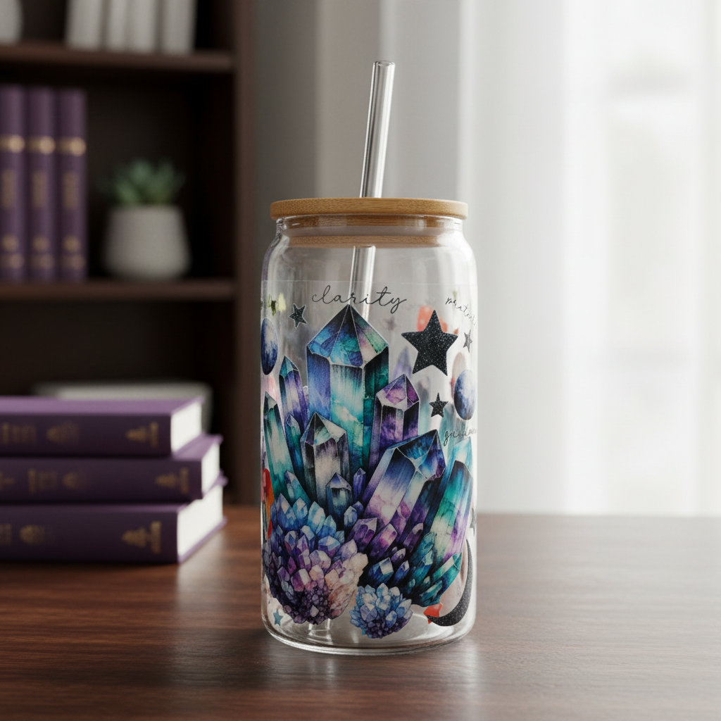 Purple Crystal - Glass Tumbler